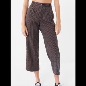 Urban outfitters wide legged striped crop pants